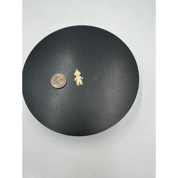 Vintage Small 14K Yellow Gold BOY Kid Child Silhouette Charm Pendant .44 Grams - Picture 6 of 9